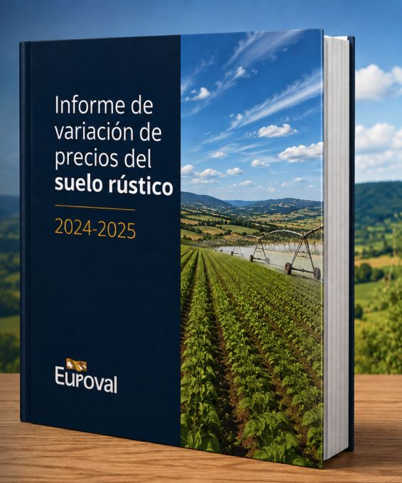 Informe Euroval sobre la variación de precios del suelo rústico 2024-2025
